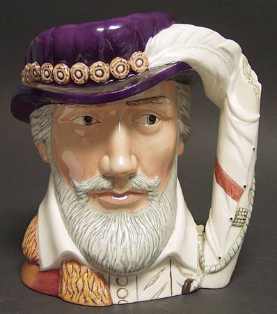 Maritime Character Jug Sir Richard Grenville - No Box