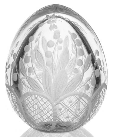 Faberge Crystal Egg Floral,Ribbon&Panel Petite Egg - Boxed