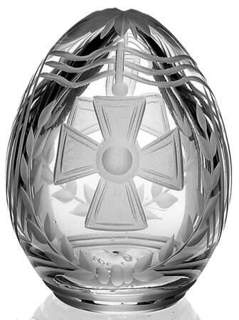 Faberge Crystal Egg Maltese Cross Petite - No Box
