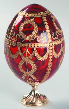 Faberge Crystal Egg Imperial Rosebud - Boxed