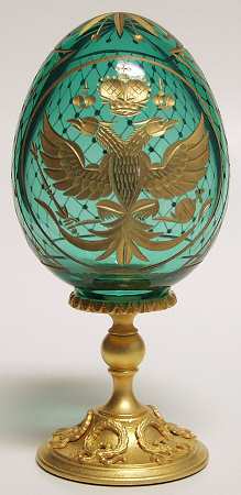 Faberge Crystal Egg Double Eagle - Boxed