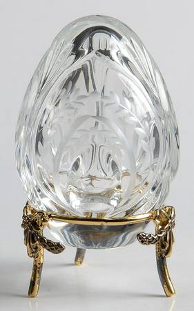 Faberge Crystal Egg Cut Petite Egg - Boxed