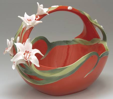 Franz Collection Giftware Pretty Petite Orchid Basket - Boxed