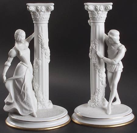 Romeo and Juliet Giftware Romeo & Juliet Candlestick Pair - Boxed