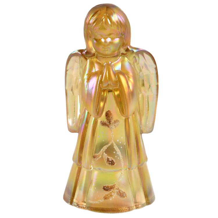 Fenton Christmas Figurines Communion Angel-Iridized Topaz - No Box