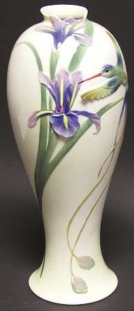 Long Tail Hummingbird Tall Vase - No Box