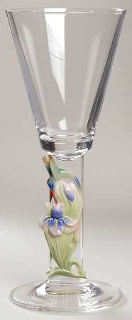 Long Tail Hummingbird White Wine Glass - Boxed