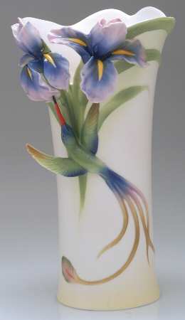 Long Tail Hummingbird Tall Vase - Boxed