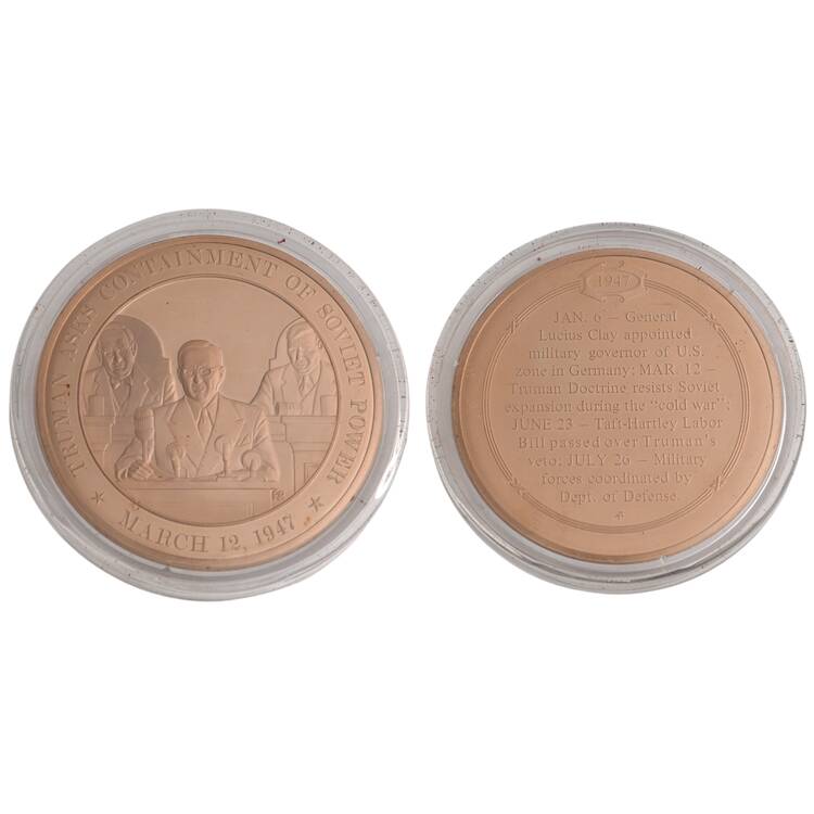 History of the United States-Proof Set 1947 - Truman Asks Containment Of Soviet - No Box