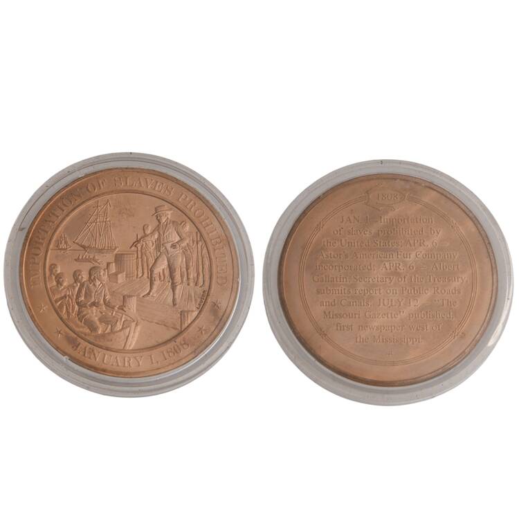 History of the United States-Proof Set 1808 - Impotration Of Slaves Prohibited - No Box