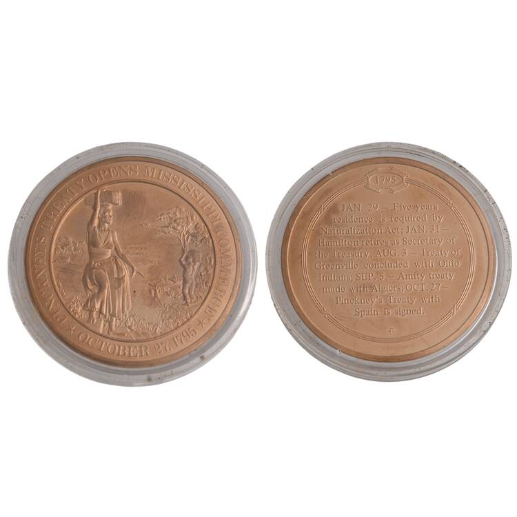 History of the United States-Proof Set 1795 - Pinckney's Treaty Opens  - No Box