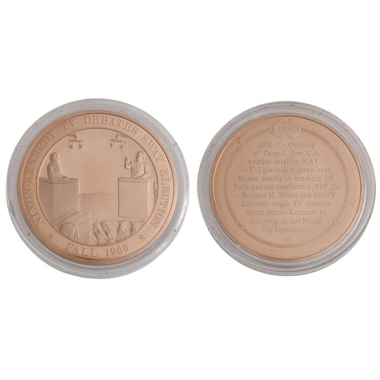 History of the United States-Proof Set 1960 - Nixon-Kennedy Tv Debate - No Box