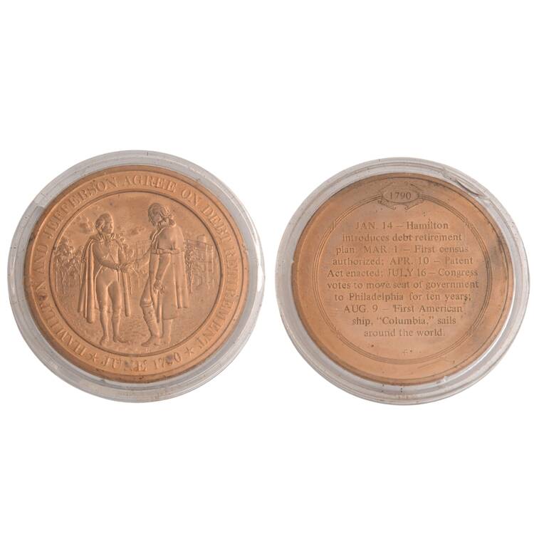 History of the United States-Proof Set 1790 - Hamilton And Jefferson Afree - No Box