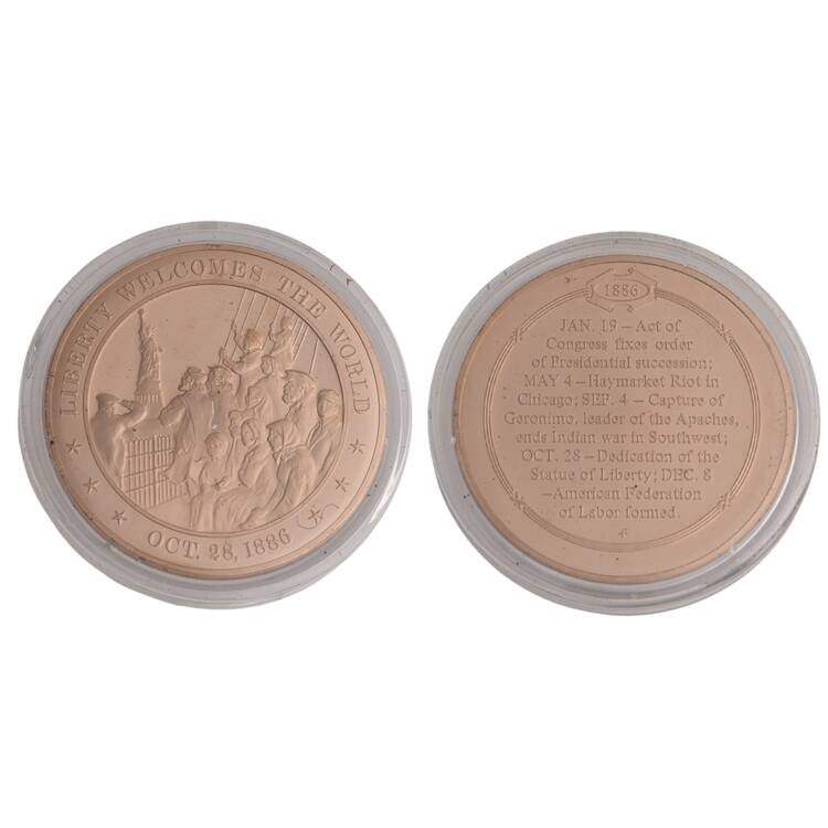 History of the United States-Proof Set 1886 - Liberty Welcomes The World - No Box