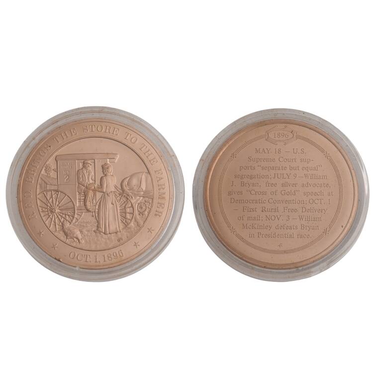 History of the United States-Proof Set 1896 - Rdf Brings The Store To Farmers - No Box
