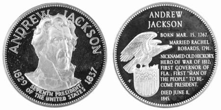 Presidential Medallion-Silver Clad Andrew Jackson - No Box