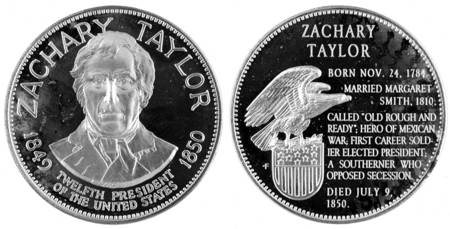 Presidential Medallion-Silver Clad Zachary Taylor - No Box