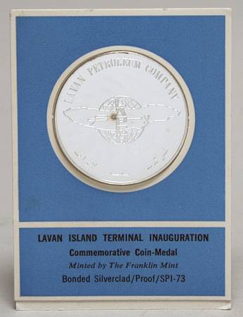 Frankin Mint Proof Medallion Lavan Island Terminal Inauguration - No Box