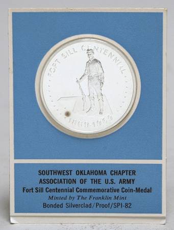 Frankin Mint Proof Medallion Fort Sill Centennial - No Box