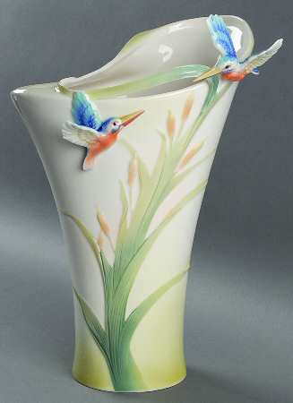 Iridescence Kingfisher Vase - Boxed