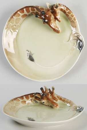 Jungle Beauties-Giraffe Round Plate - No Box