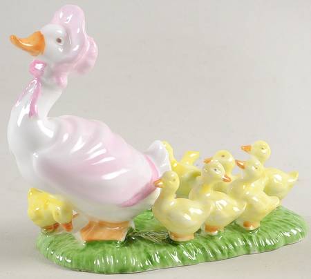 Fitz & Floyd Figurines Mother Duck & Ducklings - No Box