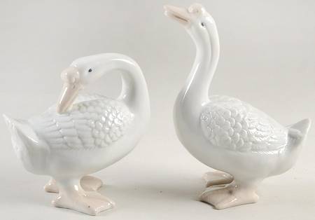 Fitz & Floyd Figurines Peking Geese-Pair - No Box