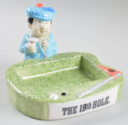Fitz & Floyd Figurines Golfer Business Card Holder - No Box