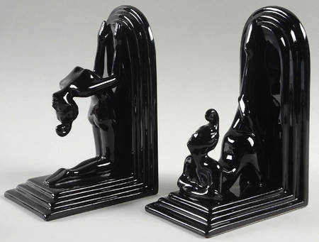 Book Ends Deco Lady-Black - No Box