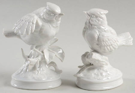 Fitz & Floyd Figurines Baby Cardinals-Left/Right Set - No Box