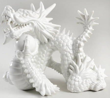 Fitz & Floyd Figurines Imperial Dragon Right-White - No Box