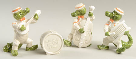 Fitz & Floyd Figurines Alligators Ragtime Band - No Box
