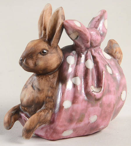 Fitz & Floyd Figurines Rabbit In Handkerchief - No Box