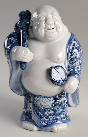 Fitz & Floyd Figurines Hotei (Buddha With Fan) - No Box