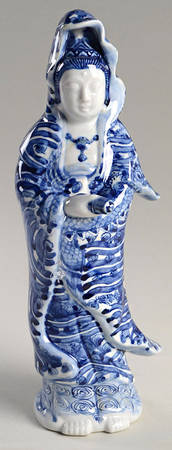 Fitz & Floyd Figurines Kwan Yuen-Asian-Blue Design - No Box