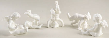 Fitz & Floyd Figurines Angels/Cherubs-Tumbling -Set Of 5 - No Box