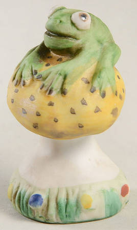 Fitz & Floyd Figurines Frog On Mushroom - No Box
