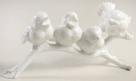 Fitz & Floyd Figurines Birds On A Branch-White - No Box