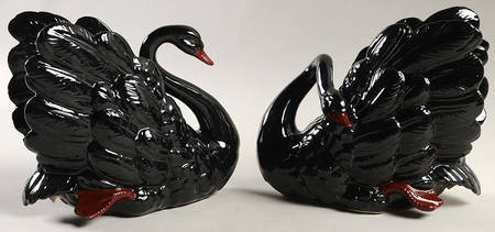 Book Ends Swan-Black - No Box