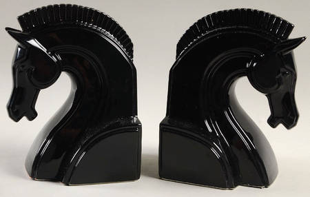Book Ends Equestrian-Black - No Box
