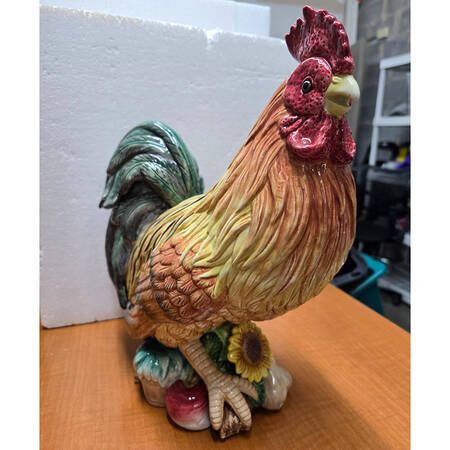 Fitz & Floyd Figurines Large Rooster With Sunflower - Boxed