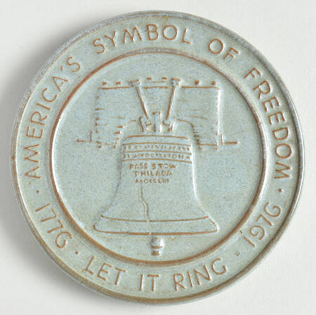 Bicentennial Trivet Liberty Bell-Woodland Moss - No Box