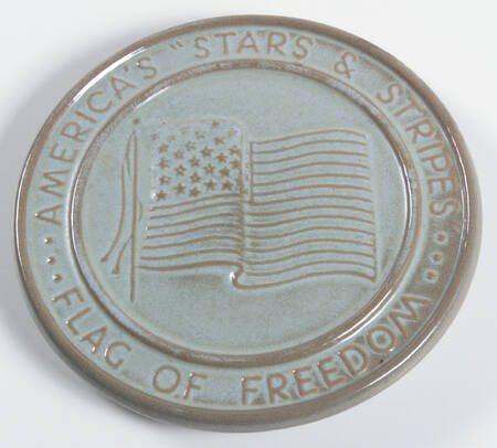 Bicentennial Trivet American Flag-Woodland Moss - No Box
