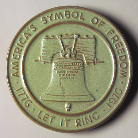 Bicentennial Trivet Liberty Bell-Green - No Box
