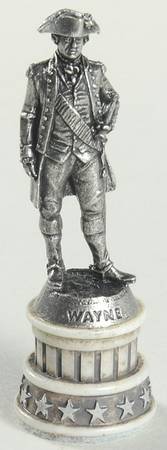 Revolutionary War Chess Set White Bishop-Anthony Wayne - Bishop1-White Chess Piece