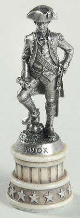 Revolutionary War Chess Set White Bishop-Henry Knox - Bishop2-White Chess Piece