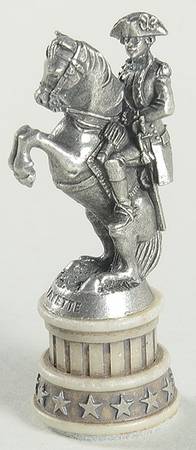 Revolutionary War Chess Set White Knight-Marquis De Lafayette - Knight1-White Chess Piece
