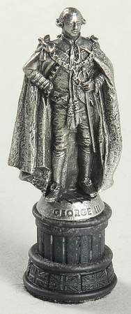 Revolutionary War Chess Set Black King-King George Iii - King-Black Chess Piece