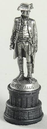 Revolutionary War Chess Set Black Bishop-Charles Cornwalli - Bishop 1-Black Chess Piece