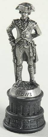 Revolutionary War Chess Set Black Bishop-William Howe - Bishop 2-Black Chess Piece